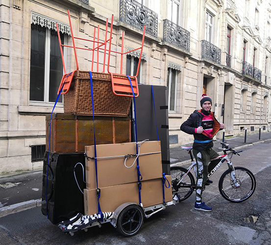 déménagement en vélo à Besançon